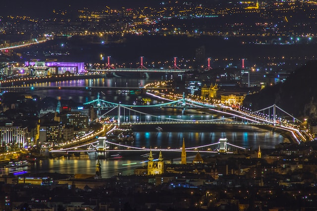 picture from bridges at night