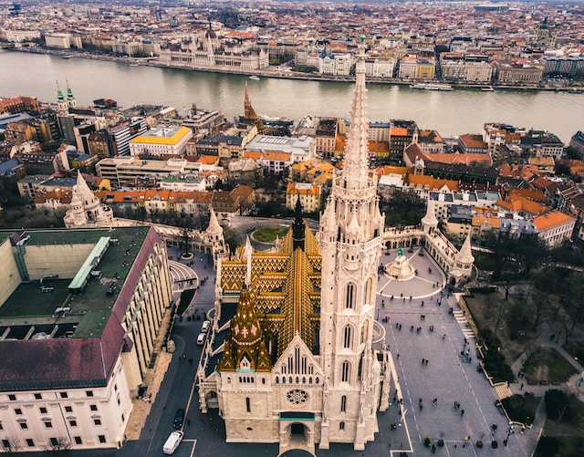Picture from the matthias church from above